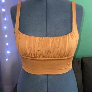 Rustic orange crop top